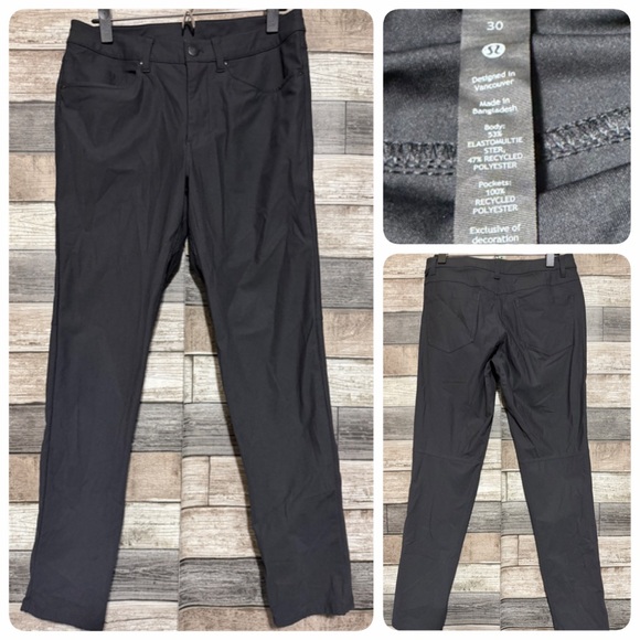 lululemon athletica Other - Lululemon ABC Slim Fit Warpstreme Pants Men’s 30x29 Black Stretch LM5AD9S